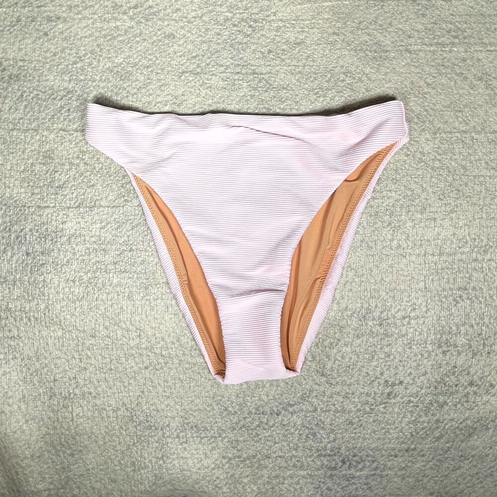 J.Crew Ribbed High-rise Cheeky Bikini Bottom For Women Size XS NEW BE808 PBL‎